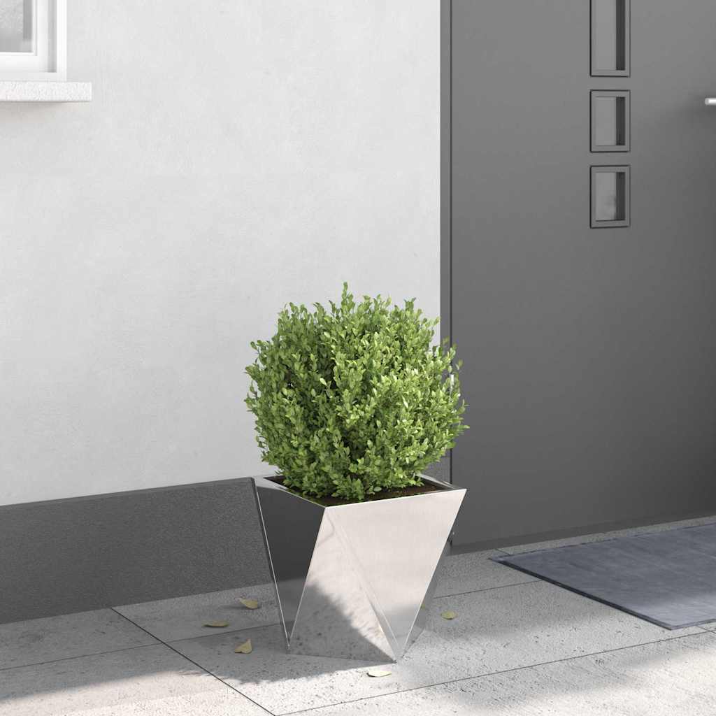 Planter Silver 30 x 30 x 30 cm Stainless Steel