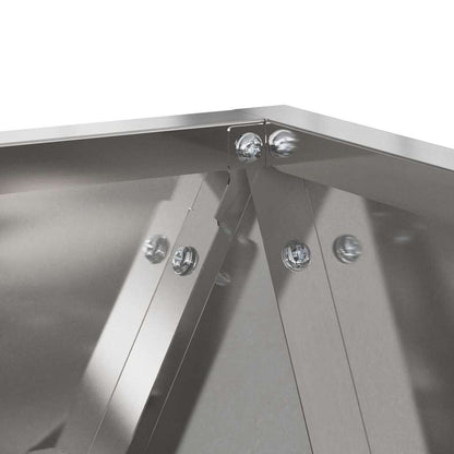 Planter 2 pcs Silver 30 x 30 x 30 cm Stainless Steel