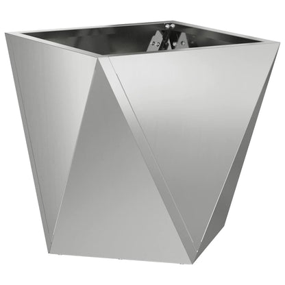 Planter Silver 30 x 30 x 30 cm Galvanised Steel