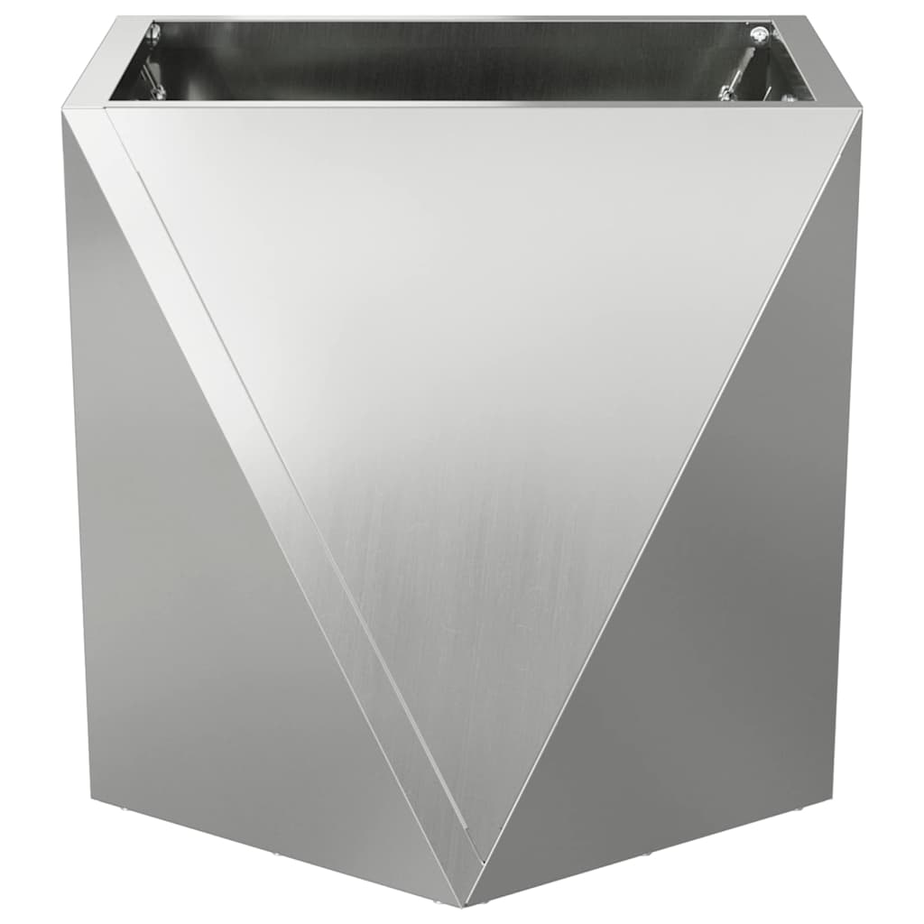 Planter Silver 30 x 30 x 30 cm Galvanised Steel