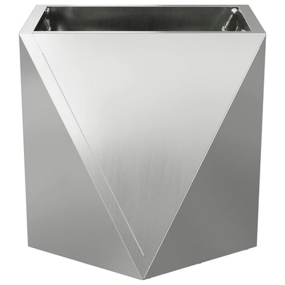 Planter Silver 30 x 30 x 30 cm Galvanised Steel