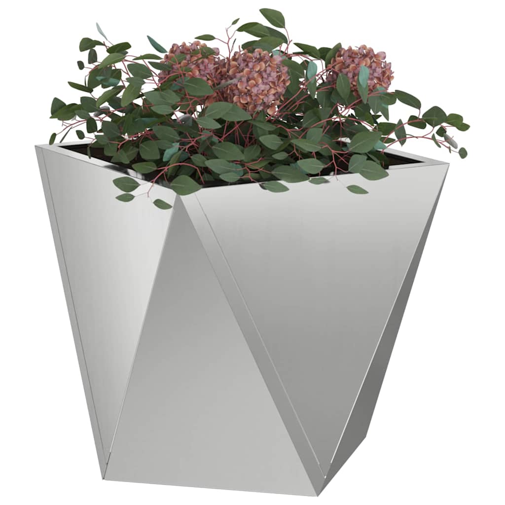 Planter Silver 30 x 30 x 30 cm Galvanised Steel