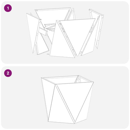 Planter 2 pcs Silver 30 x 30 x 30 cm Galvanised Steel