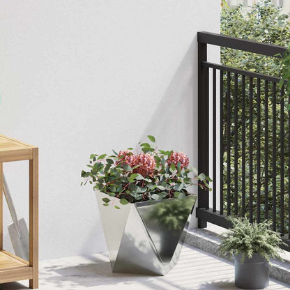 Planter 2 pcs Silver 30 x 30 x 30 cm Galvanised Steel