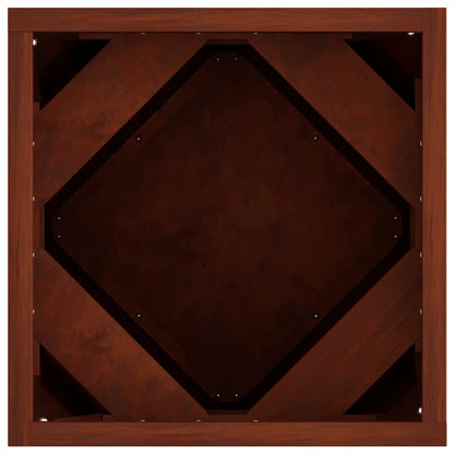 Planter Rusty 30 x 30 x 30 cm Weathering Steel