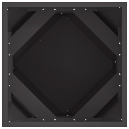 Planter 2 pcs Black 40 x 40 x 40 cm Steel