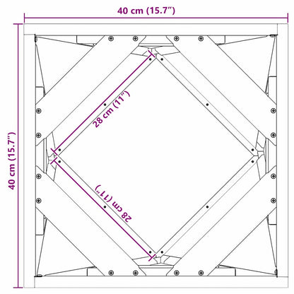 Planter Anthracite 40 x 40 x 40 cm Steel