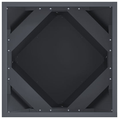 Planter 2 pcs Anthracite 40 x 40 x 40 cm Steel