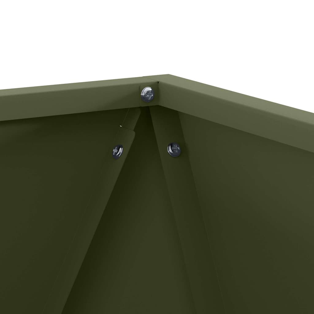Planter Olive Green 40 x 40 x 40 cm Steel