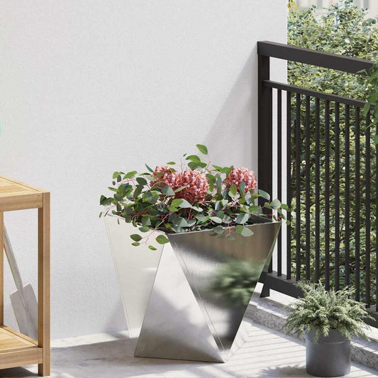 Planter Silver 40 x 40 x 40 cm Stainless Steel