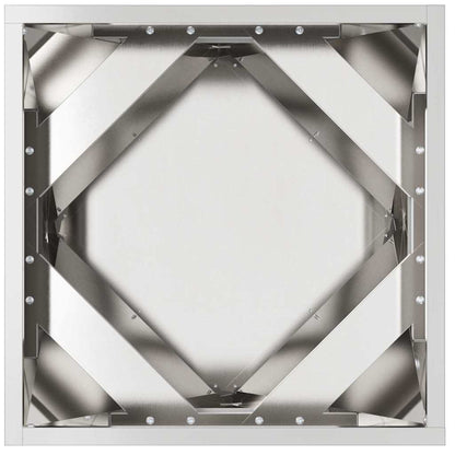 Planter 2 pcs Silver 40 x 40 x 40 cm Stainless Steel
