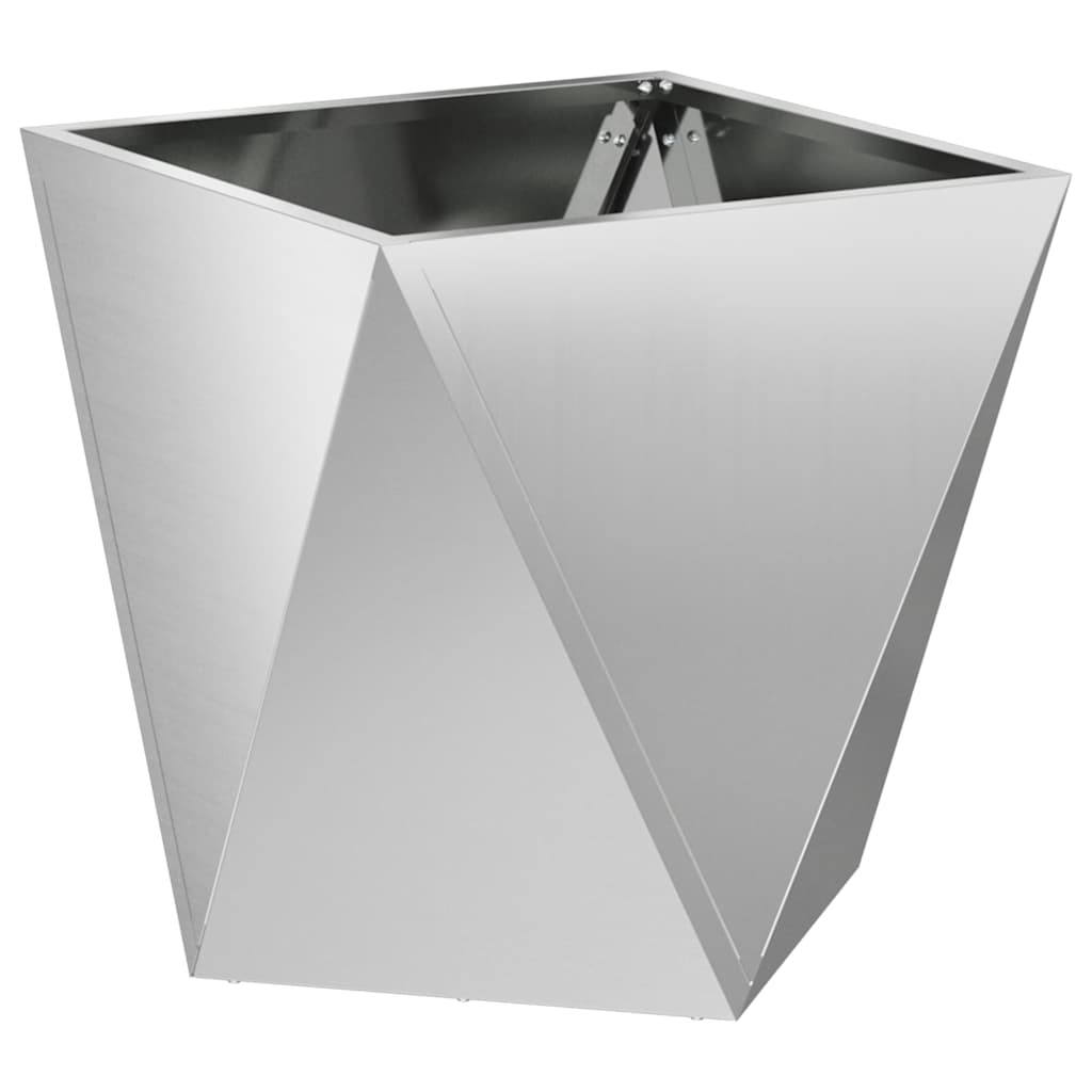 Planter Silver 40 x 40 x 40 cm Galvanised Steel