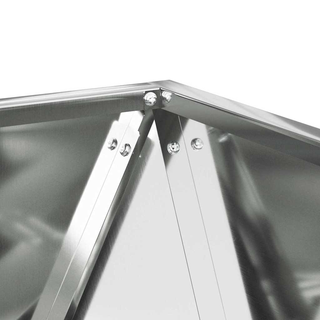 Planter 2 pcs Silver 40 x 40 x 40 cm Galvanised Steel