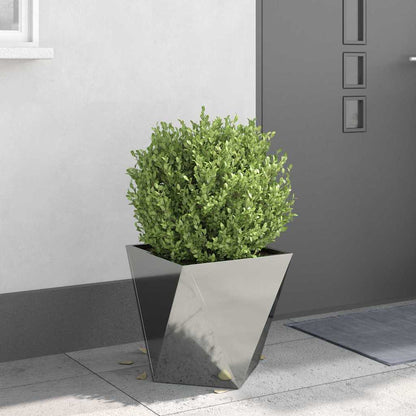 Planter 2 pcs Silver 40 x 40 x 40 cm Galvanised Steel