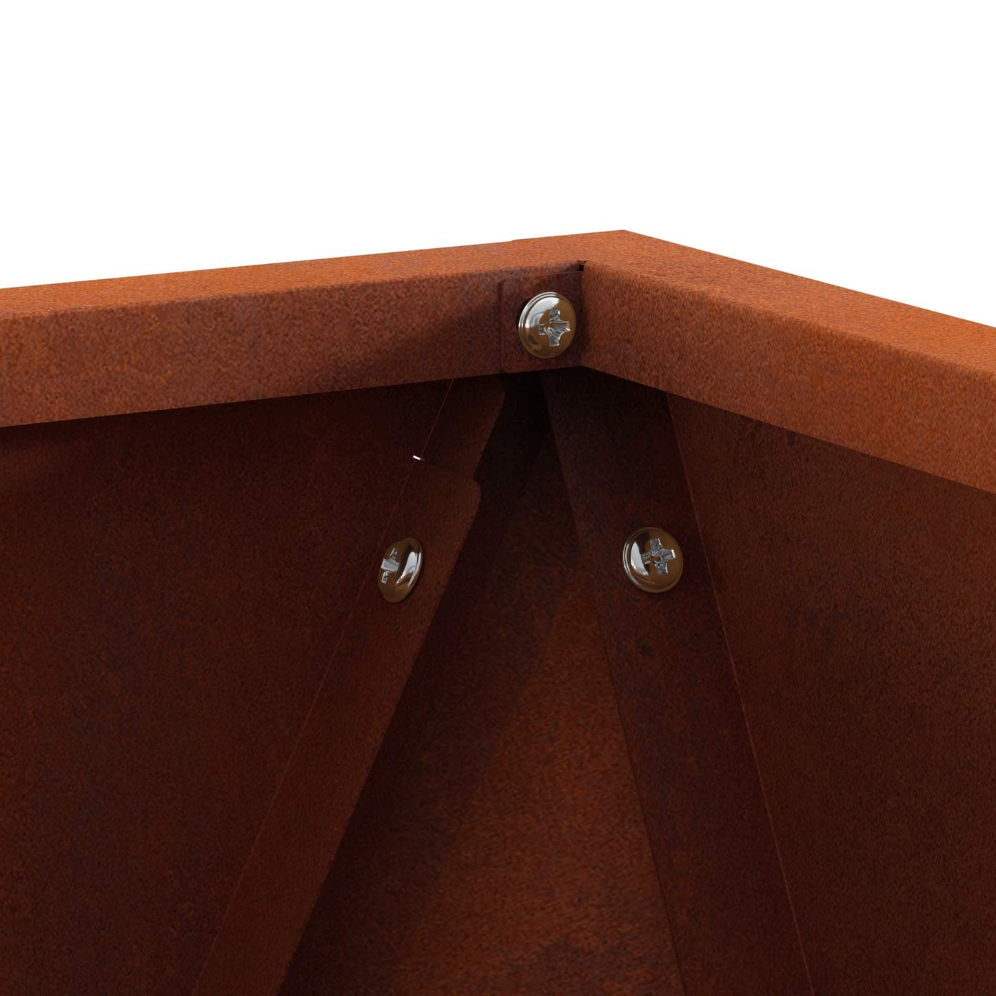 Planter 2 pcs Rusty 40 x 40 x 40 cm Weathering Steel