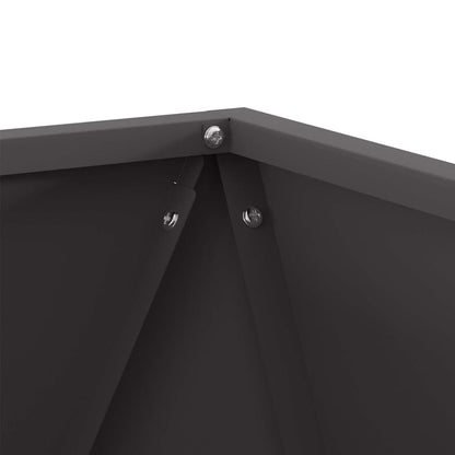 Planter Black 50 x 50 x 50 cm Steel