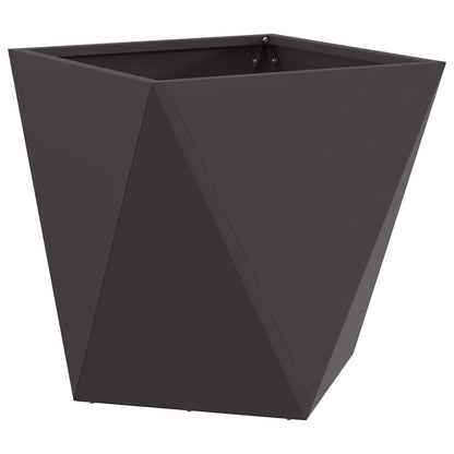 Planter 2 pcs Black 50 x 50 x 50 cm Steel