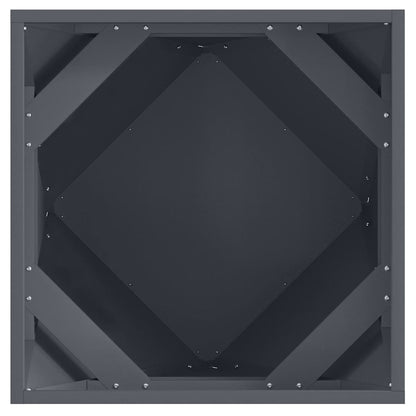 Planter 2 pcs Anthracite 50 x 50 x 50 cm Steel