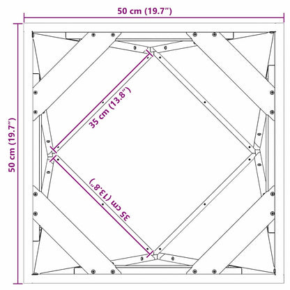 Planter Silver 50 x 50 x 50 cm Stainless Steel