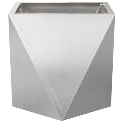 Planter 2 pcs Silver 50 x 50 x 50 cm Stainless Steel