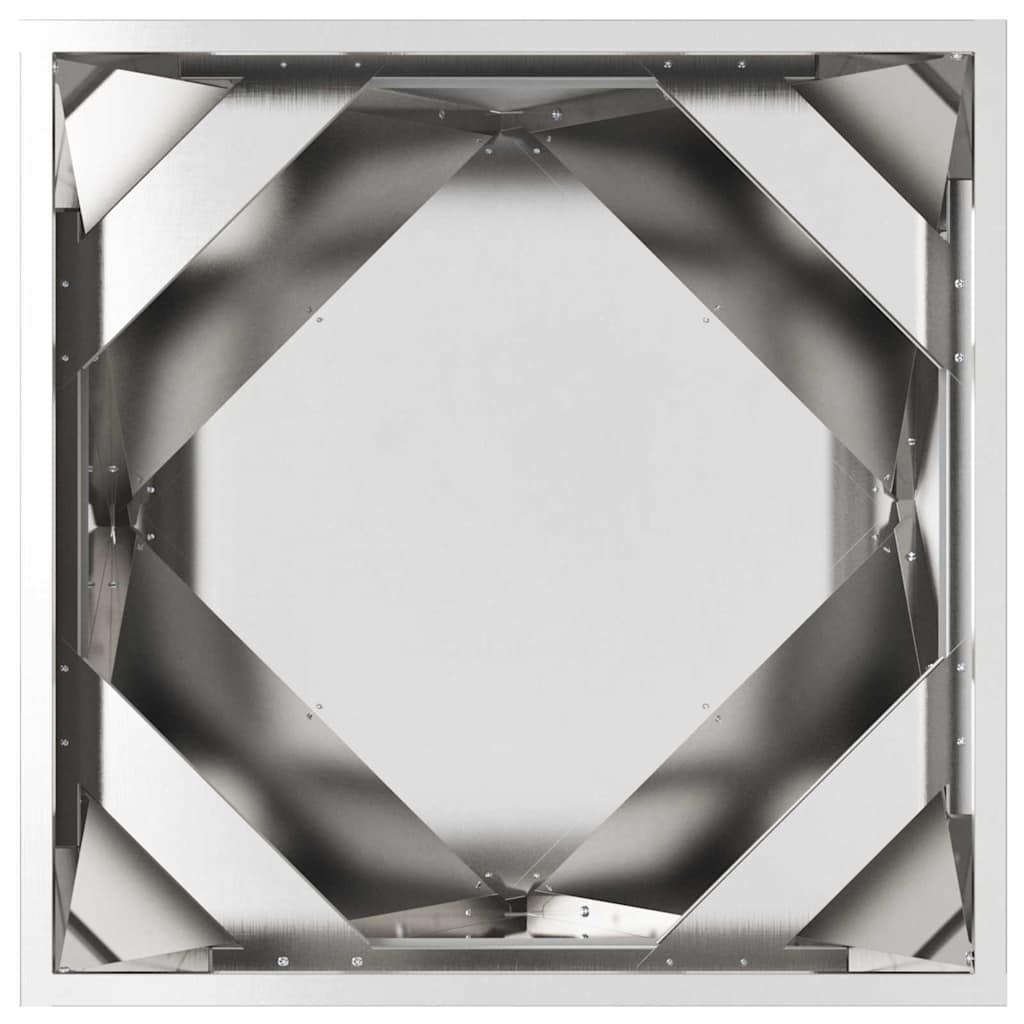 Planter 2 pcs Silver 50 x 50 x 50 cm Stainless Steel