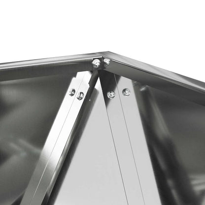 Planter 2 pcs Silver 50 x 50 x 50 cm Galvanised Steel