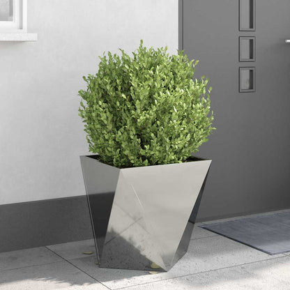 Planter 2 pcs Silver 50 x 50 x 50 cm Galvanised Steel