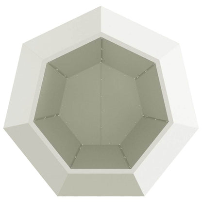 Planter White 100 x 100 x 80 cm Steel
