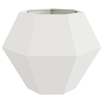 Planter 2 pcs White 100 x 100 x 80 cm Steel