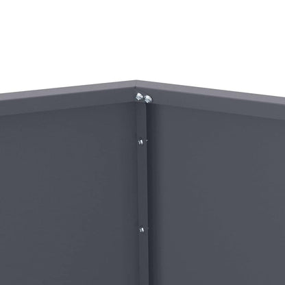 Planter 2 pcs Anthracite 100 x 100 x 80 cm Steel