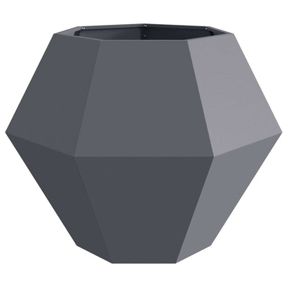 Planter 2 pcs Anthracite 100 x 100 x 80 cm Steel