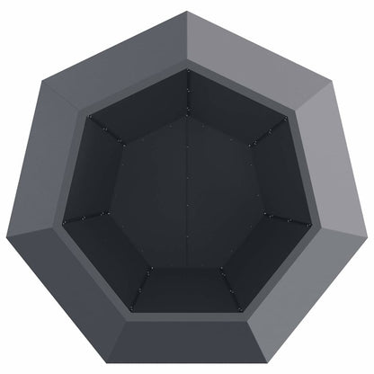 Planter 2 pcs Anthracite 100 x 100 x 80 cm Steel