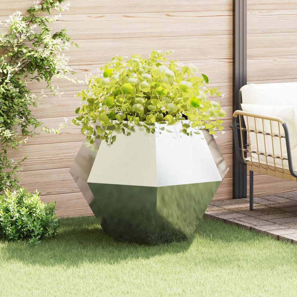 Planter Silver 100 x 100 x 80 cm Stainless Steel