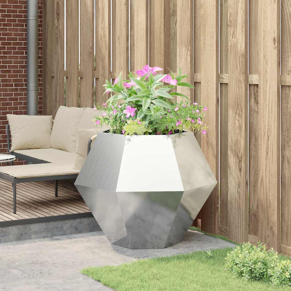 Planter Silver 100 x 100 x 80 cm Stainless Steel