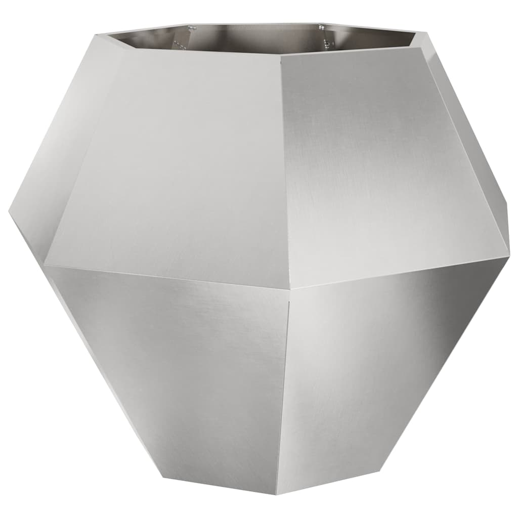 Planter Silver 100 x 100 x 80 cm Stainless Steel