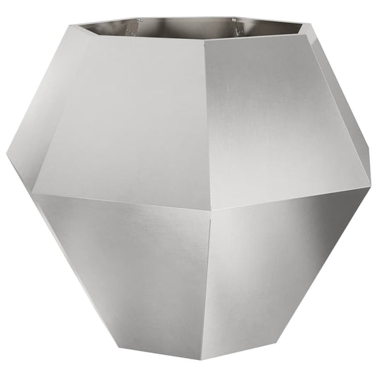 Planter Silver 100 x 100 x 80 cm Stainless Steel