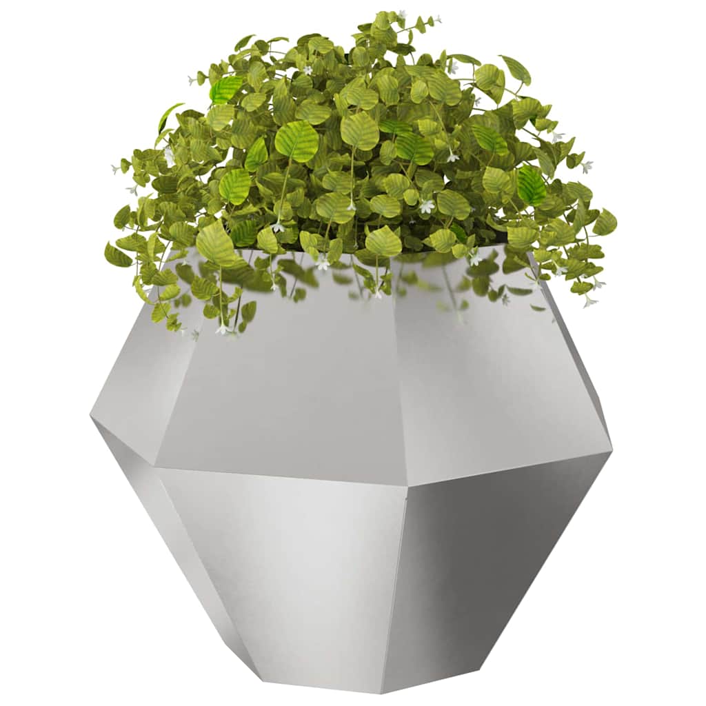 Planter Silver 100 x 100 x 80 cm Stainless Steel