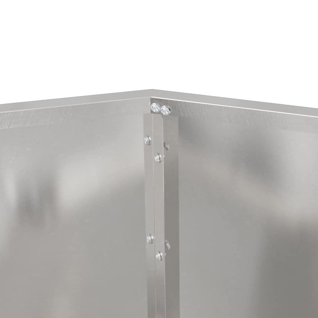 Planter 2 pcs Silver 100 x 100 x 80 cm Stainless Steel
