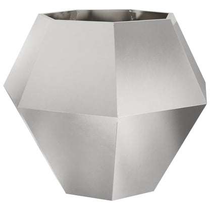 Planter 2 pcs Silver 100 x 100 x 80 cm Stainless Steel