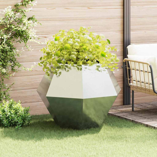 Planter Silver 100 x 100 x 80 cm Galvanised Steel