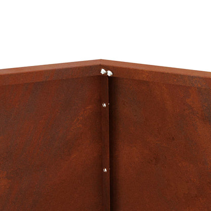 Planter Rusty 100 x 100 x 80 cm Weathering Steel