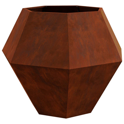 Planter Rusty 100 x 100 x 80 cm Weathering Steel