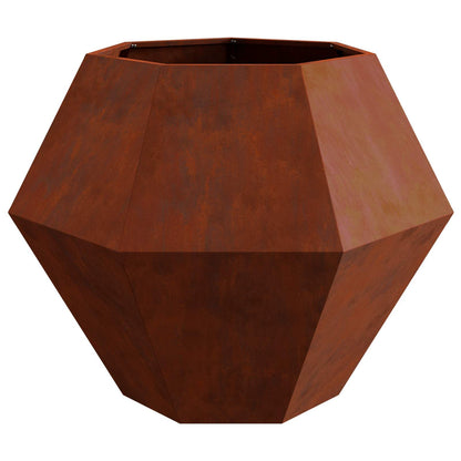 Planter 2 pcs Rusty 100 x 100 x 80 cm Weathering Steel