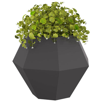 Planter Black 75 x 75 x 60 cm Steel