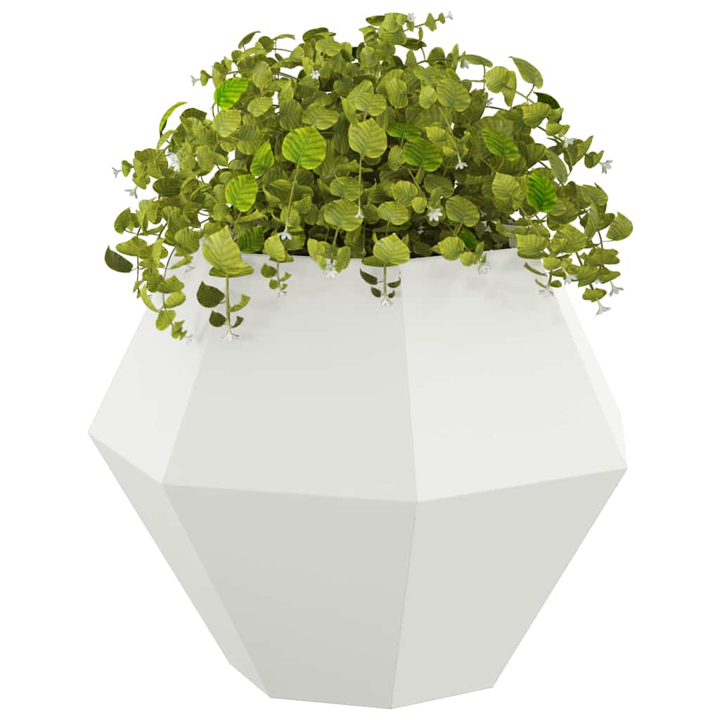 Planter White 75 x 75 x 60 cm Steel