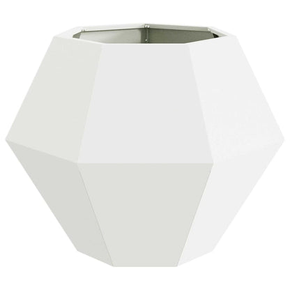 Planter 2 pcs White 75 x 75 x 60 cm Steel