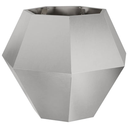 Planter 2 pcs Silver 75 x 75 x 60 cm Stainless Steel
