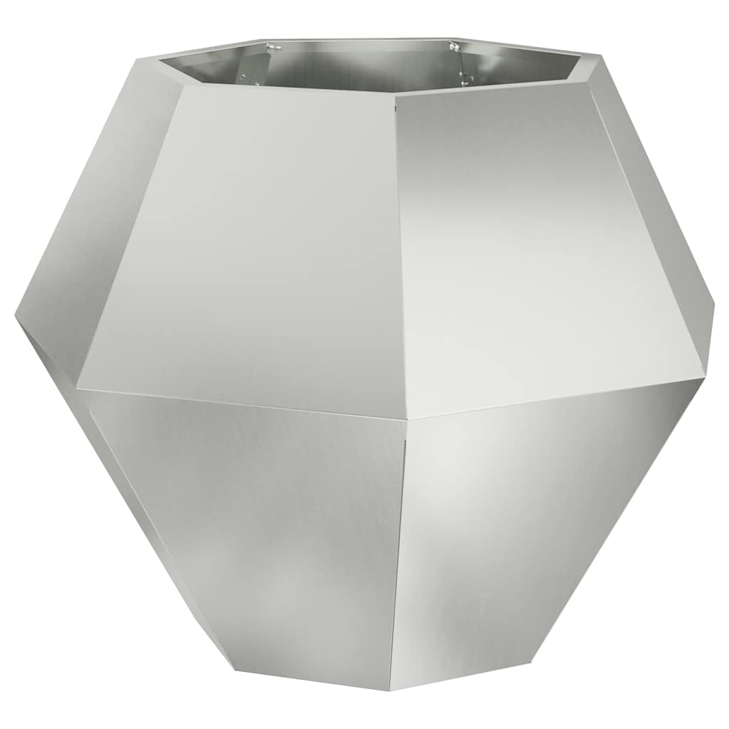 Planter Silver 75 x 75 x 60 cm Galvanised Steel