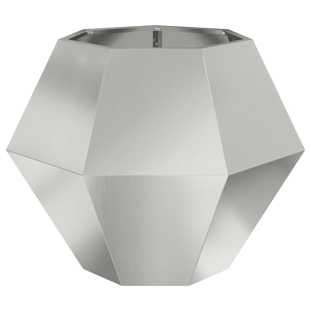 Planter 2 pcs Silver 75 x 75 x 60 cm Galvanised Steel