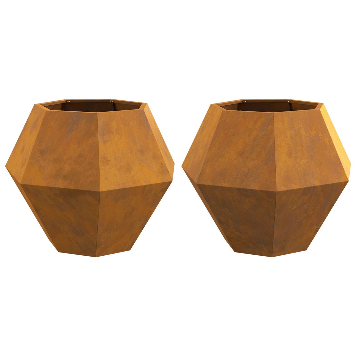 Planter 2 pcs Rusty 75 x 75 x 60 cm Weathering Steel